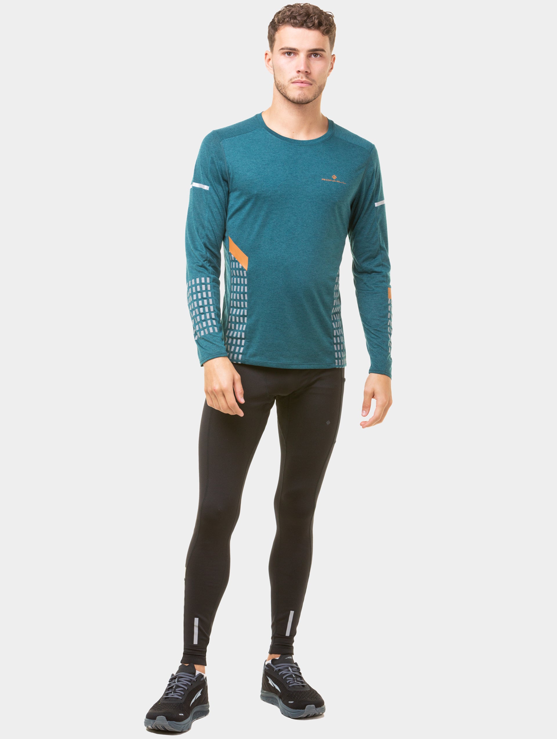 Ronhill Mens Tech Afterhours Tights (Highland/Limstone/Reflect)